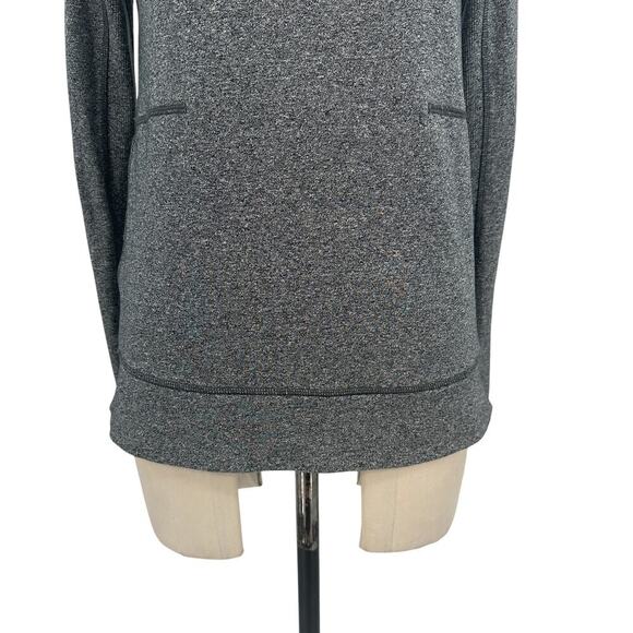 Lululemon Exhalation Pullover Heathered Speckled Black Gray Size 4 - Picture 3 of 10